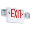 combo exit sign with two lights