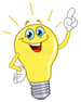 cartoon image of a light bulb with a happy face