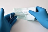 surgical mask and gloves