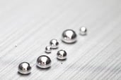 silver mercury droplets