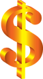 gold colored dollar sign for rebate