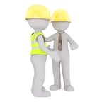 business person and electrical contractor